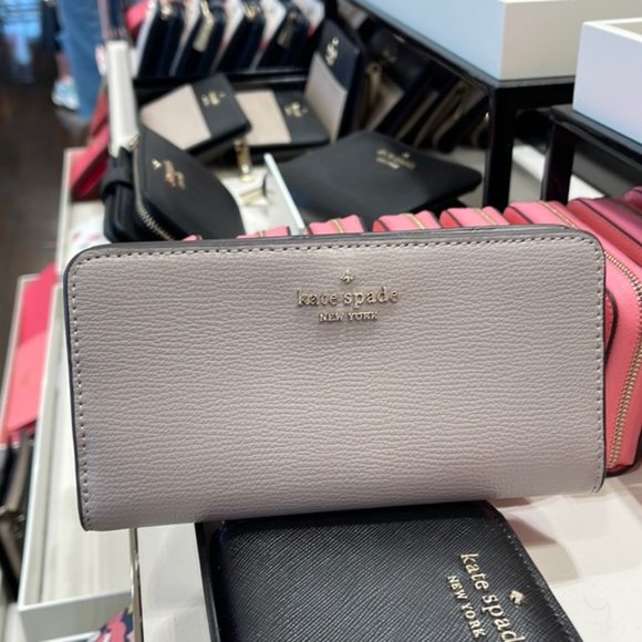 Kate Spade Darcy Large Slim Bifold Wallet Warm Taupe - Picture 8 of 16